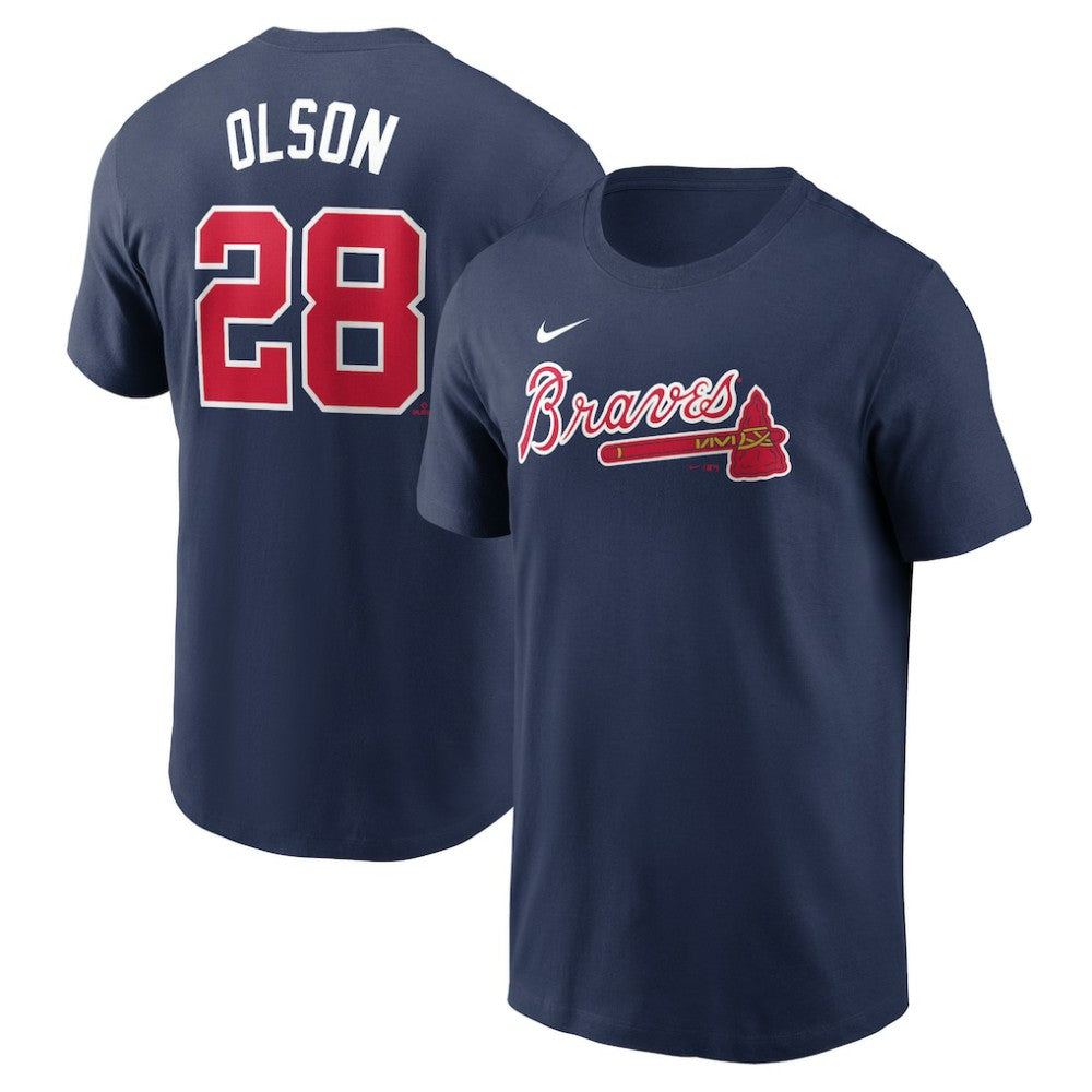 Matt Olson Atlanta Braves Fuse Name & Number T-Shirt Navy