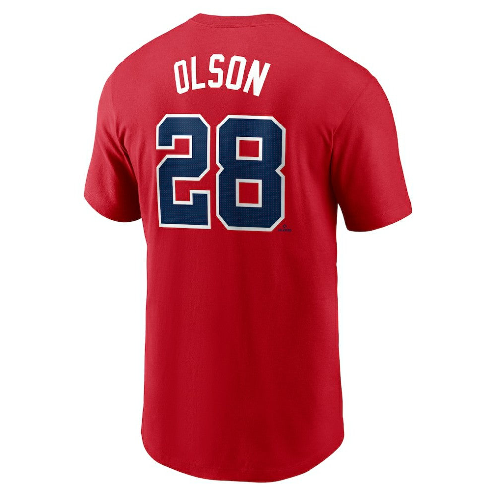 Matt Olson Atlanta Braves Fuse Name & Number T-Shirt Red