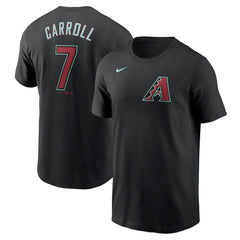 Corbin Carroll Arizona Diamondbacks Fuse Name & Number T-Shirt Black