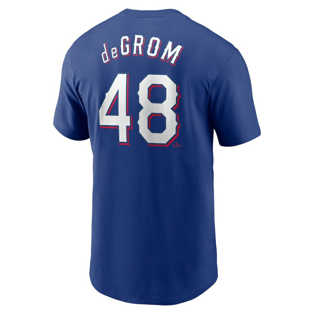 Jacob deGrom Texas Rangers Fuse Name & Number T-Shirt Royal