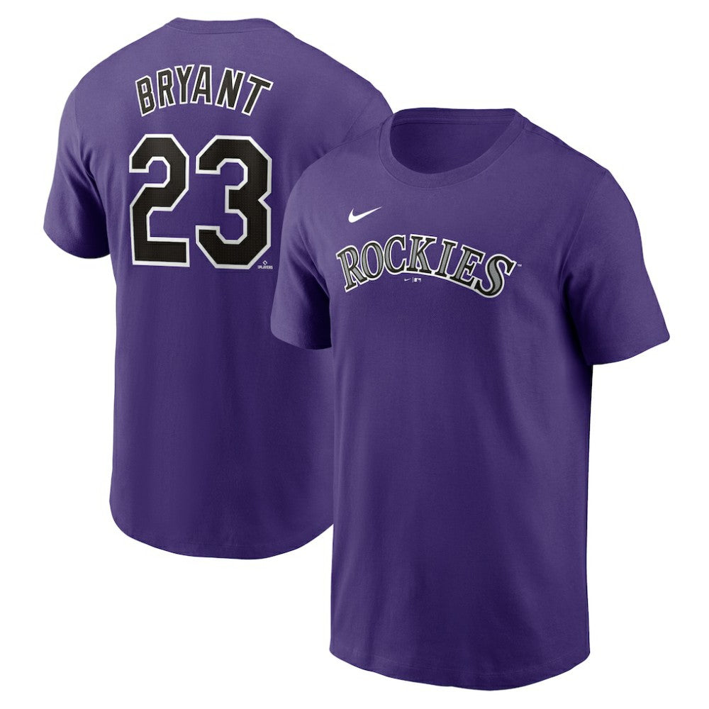 Kris Bryant Colorado Rockies Fuse Name & Number T-Shirt Purple