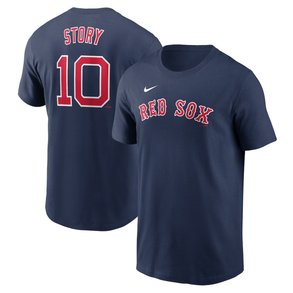Trevor Story Boston Red Sox Fuse Name & Number T-Shirt Navy