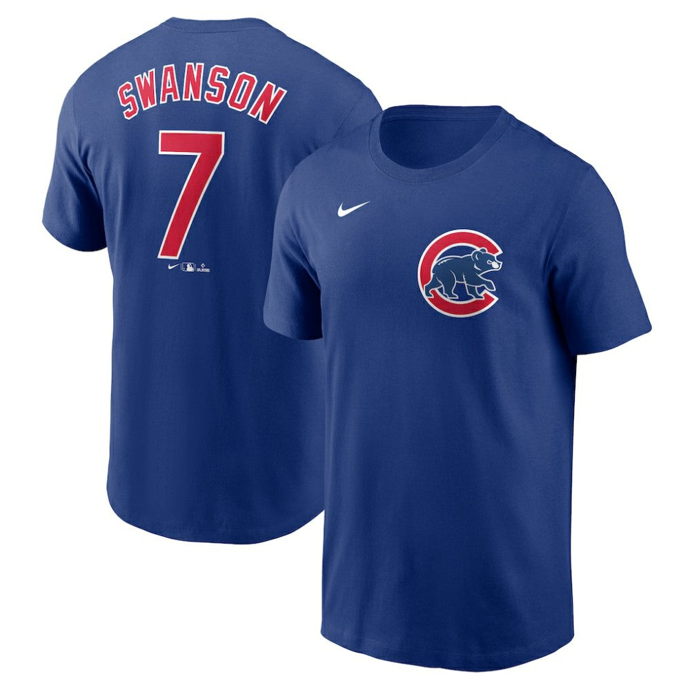 Dansby Swanson Chicago Cubs Fuse Name & Number T-Shirt Royal