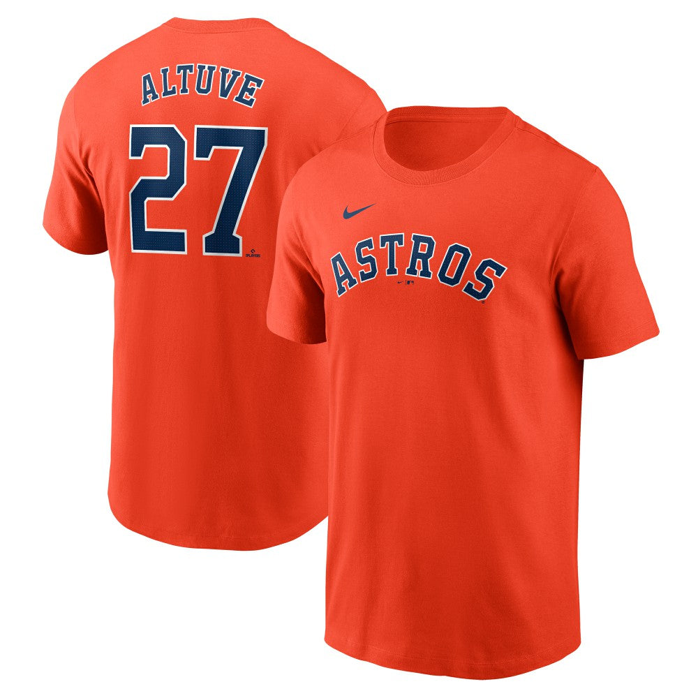 Jose Altuve Houston Astros Fuse Name & Number T-Shirt Orange