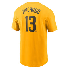 Manny Machado San Diego Padres Fuse Name & Number T-Shirt Gold