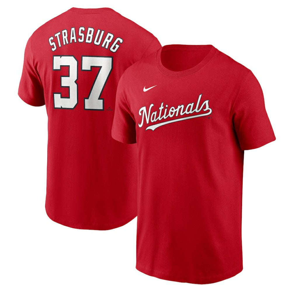 Stephen Strasburg Washington Nationals Fuse Name & Number T-Shirt Red