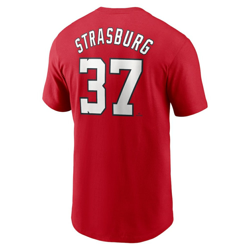 Stephen Strasburg Washington Nationals Fuse Name & Number T-Shirt Red