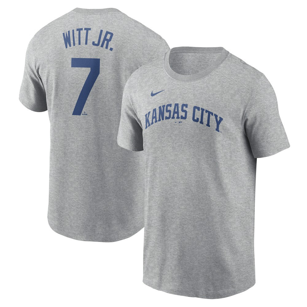 Bobby Witt Jr. Kansas City Royals Fuse Name & Number T-Shirt Gray