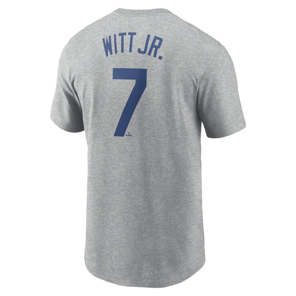 Bobby Witt Jr. Kansas City Royals Fuse Name & Number T-Shirt Gray