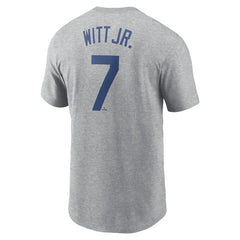 Bobby Witt Jr. Kansas City Royals Fuse Name & Number T-Shirt Gray