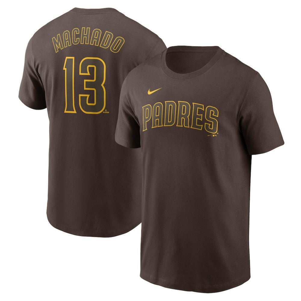 Manny Machado San Diego Padres Fuse Name & Number T-Shirt Brown