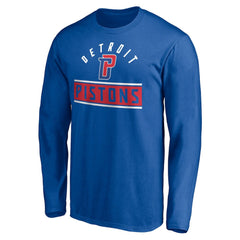 Detroit Pistons Team Arch Knockout Long Sleeve T-Shirt sale - Blue shop