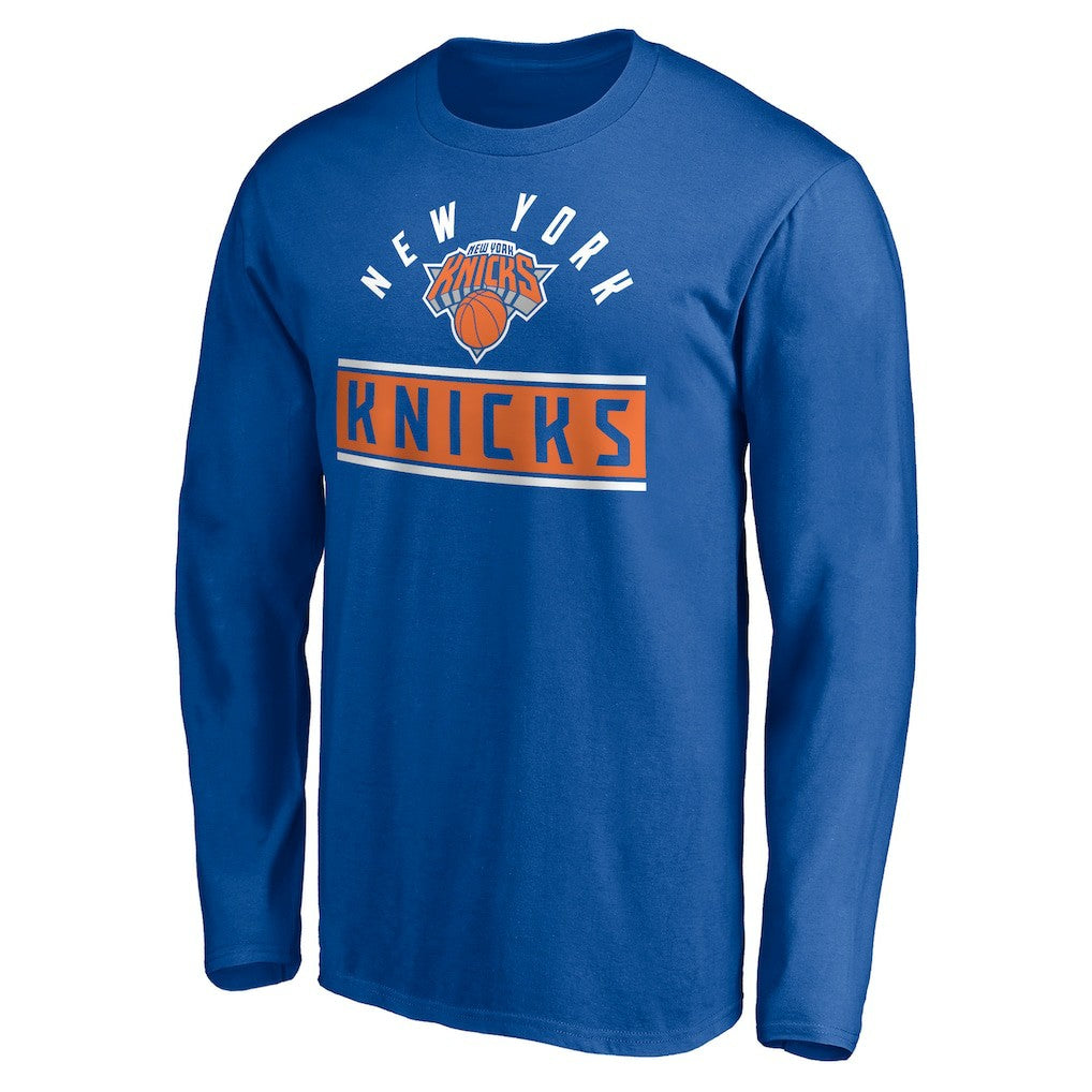 New York Knicks Team Arch Knockout Long Sleeve T-Shirt - Blue for sale
