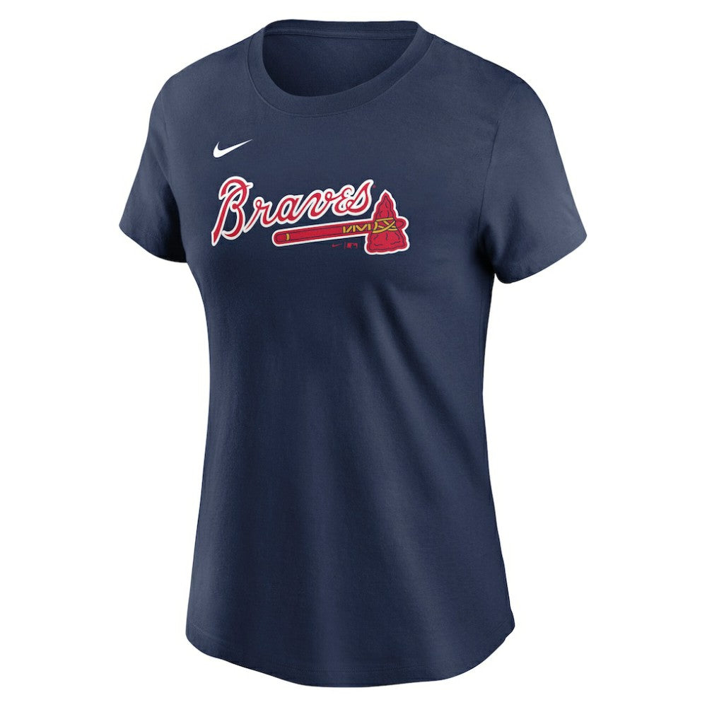 Austin Riley Atlanta Braves Women's Cooperstown Collection Fuse Name & Number T-Shirt Navy
