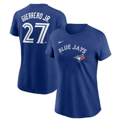 Vladimir Guerrero Jr. Toronto Blue Jays Women's Cooperstown Collection Fuse Name & Number T-Shirt Royal