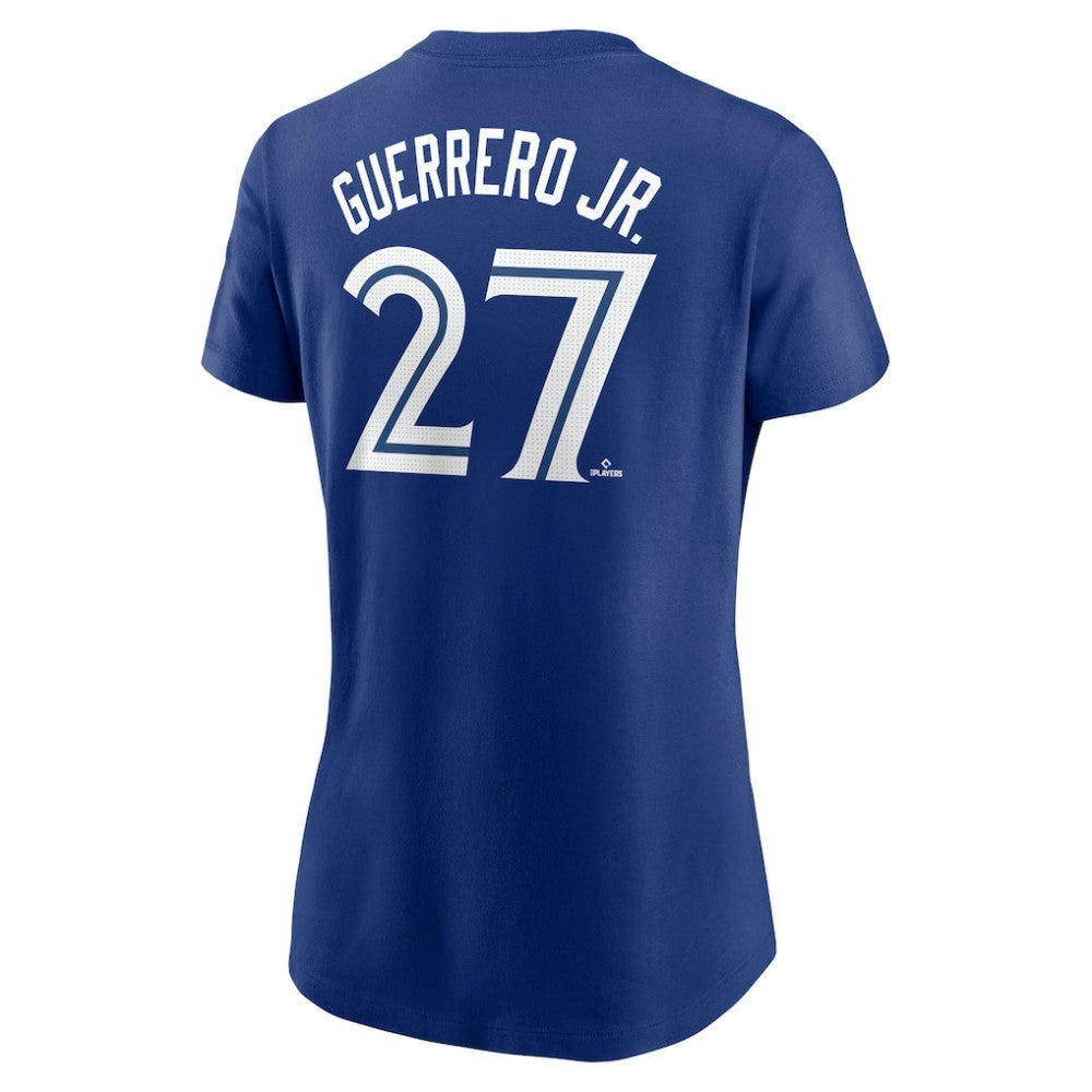 Vladimir Guerrero Jr. Toronto Blue Jays Women's Cooperstown Collection Fuse Name & Number T-Shirt Royal