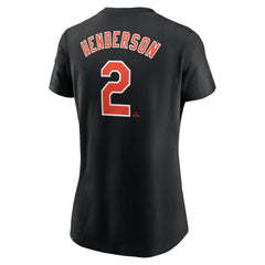 Gunnar Henderson Baltimore Orioles Women's Cooperstown Collection Fuse Name & Number T-Shirt Black