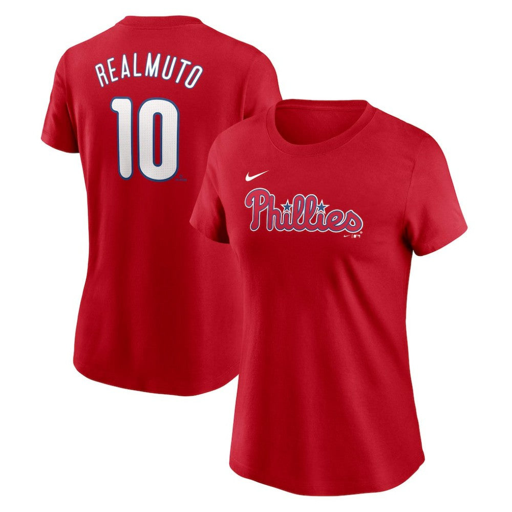 J.T. Realmuto Philadelphia Phillies Women's Cooperstown Collection Fuse Name & Number T-Shirt Red