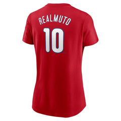 J.T. Realmuto Philadelphia Phillies Women's Cooperstown Collection Fuse Name & Number T-Shirt Red
