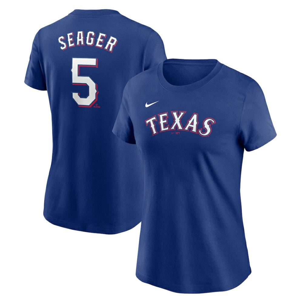 Corey Seager Texas Rangers Women's Cooperstown Collection Fuse Name & Number T-Shirt Royal