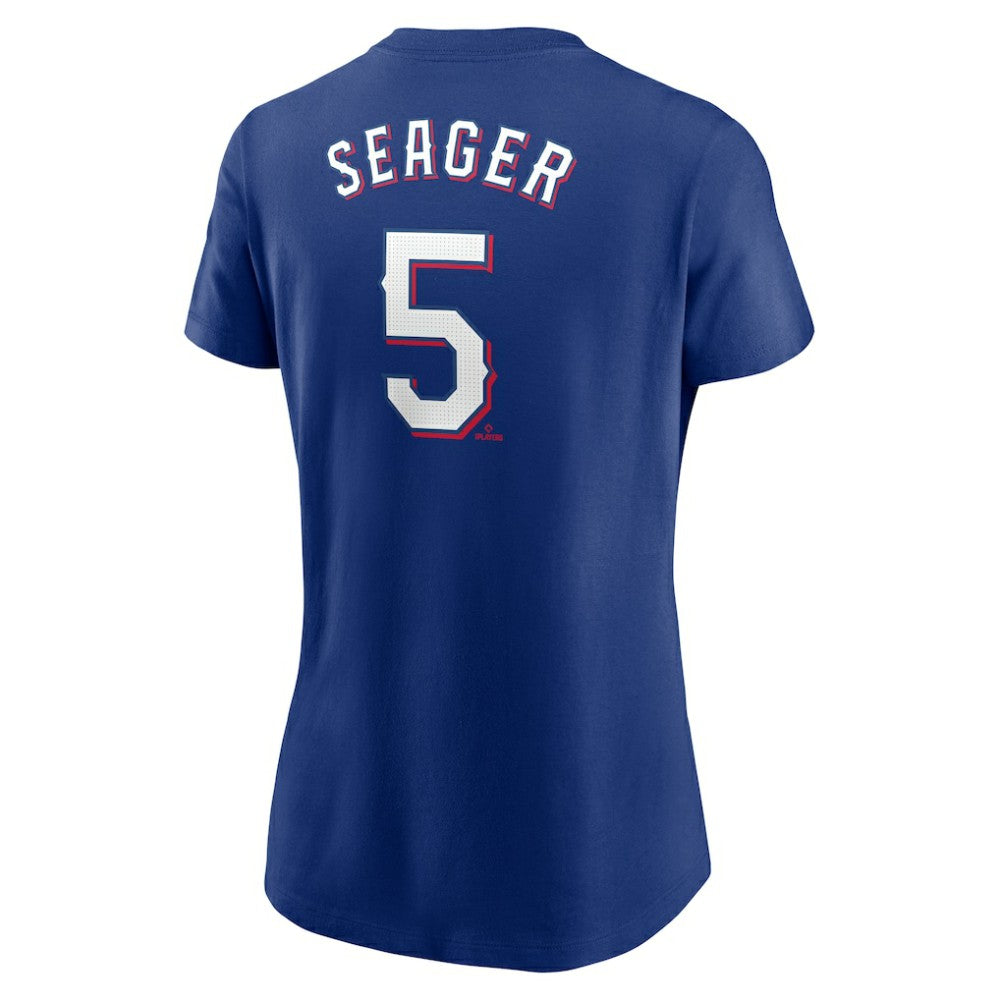 Corey Seager Texas Rangers Women's Cooperstown Collection Fuse Name & Number T-Shirt Royal