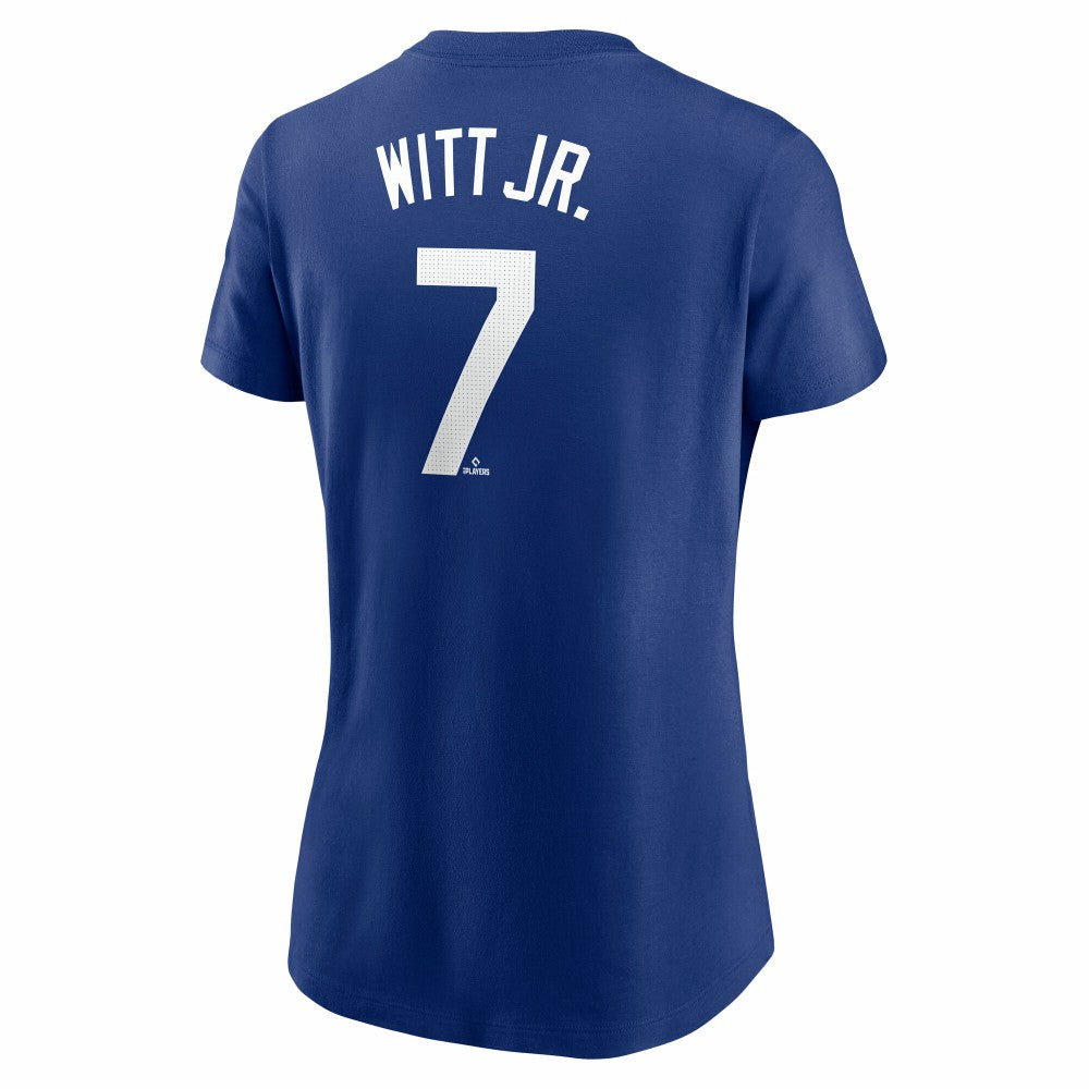 Bobby Witt Jr. Kansas City Royals Women's Cooperstown Collection Fuse Name & Number T-Shirt Royal