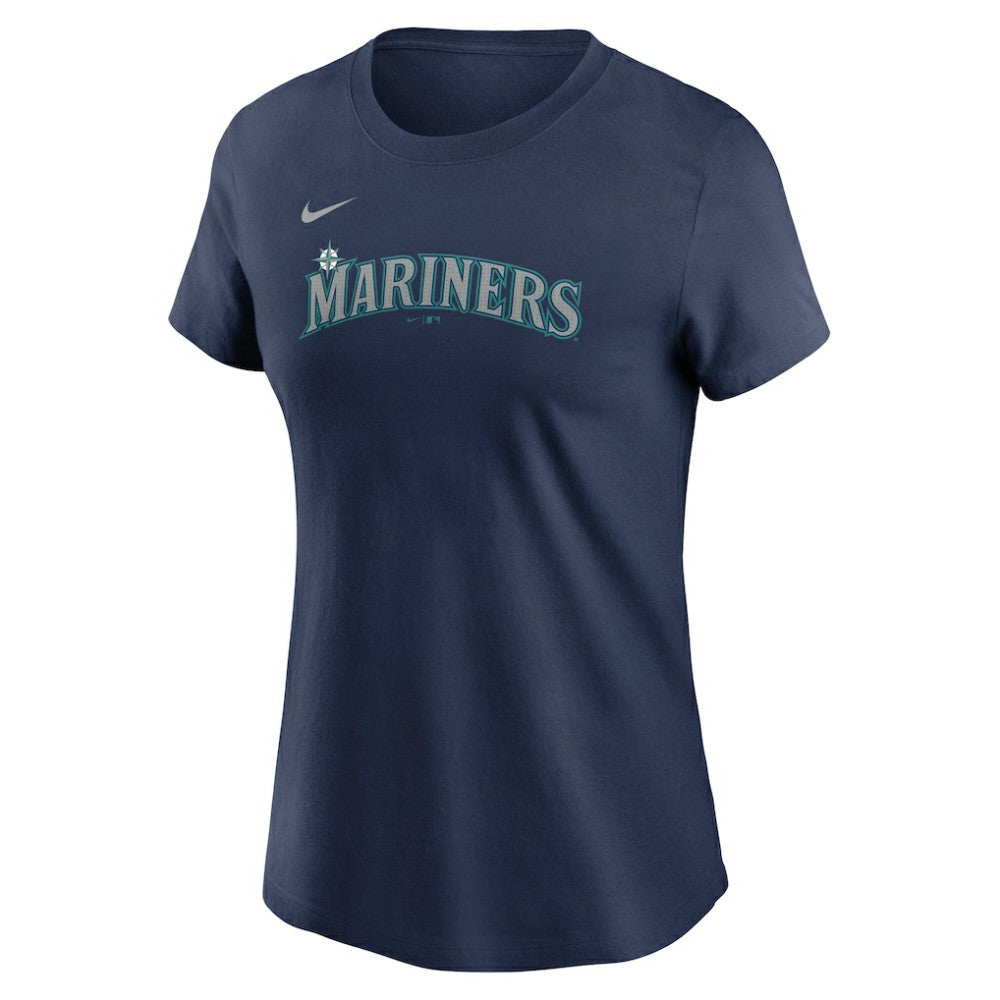 Julio Rodriguez Seattle Mariners Women's Cooperstown Collection Fuse Name & Number T-Shirt Navy