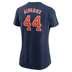 Yordan Alvarez Houston Astros Women's Cooperstown Collection Fuse Name & Number T-Shirt Navy