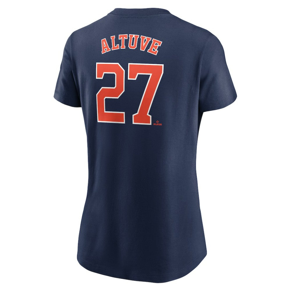 Jose Altuve Houston Astros Women's Cooperstown Collection Fuse Name & Number T-Shirt Navy