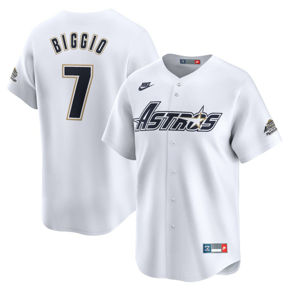 Craig Biggio Houston Astros Throwback Cooperstown Collection Limited Jersey White