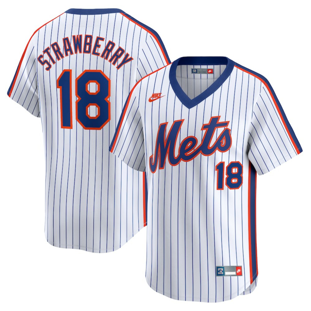 Darryl Strawberry New York Mets Throwback Cooperstown Limited Jersey Navy