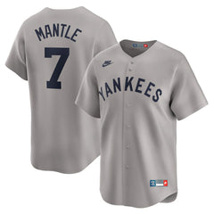 Mickey Mantle New York Yankees Throwback Cooperstown Collection Limited Jersey Gray