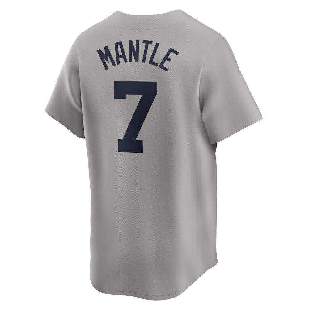 Mickey Mantle New York Yankees Throwback Cooperstown Collection Limited Jersey Gray