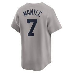 Mickey Mantle New York Yankees Throwback Cooperstown Collection Limited Jersey Gray