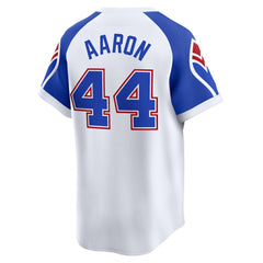 Hank Aaron Atlanta Braves Throwback Cooperstown Limited Jersey White
