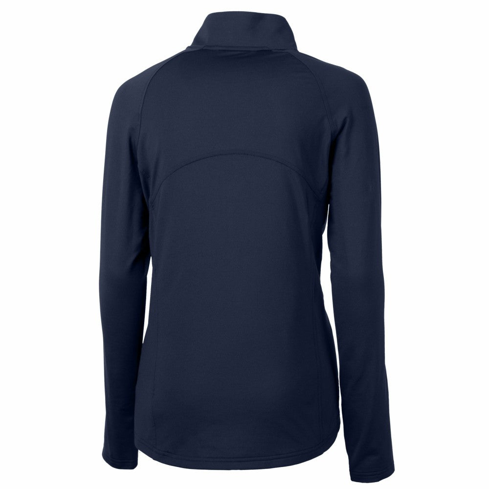 Kansas City Royals Cutter & Buck Women's City Connect Adapt Eco Knit Stretch Recycled Half-Zip Pullover Top Navy