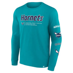 Charlotte Hornets Baseline Long Sleeve T-Shirt - Teal discount