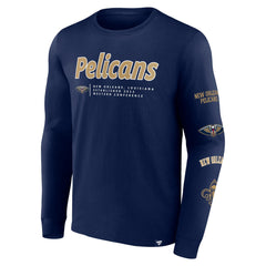 New Orleans Pelicans Baseline Long Sleeve T-Shirt - Navy shop