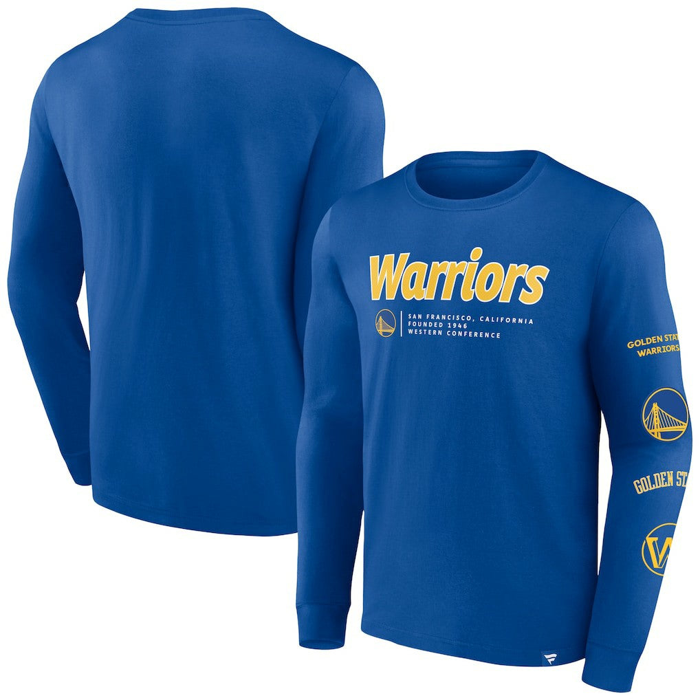 Golden State Warriors Baseline Long Sleeve T-Shirt sale - Royal outlet