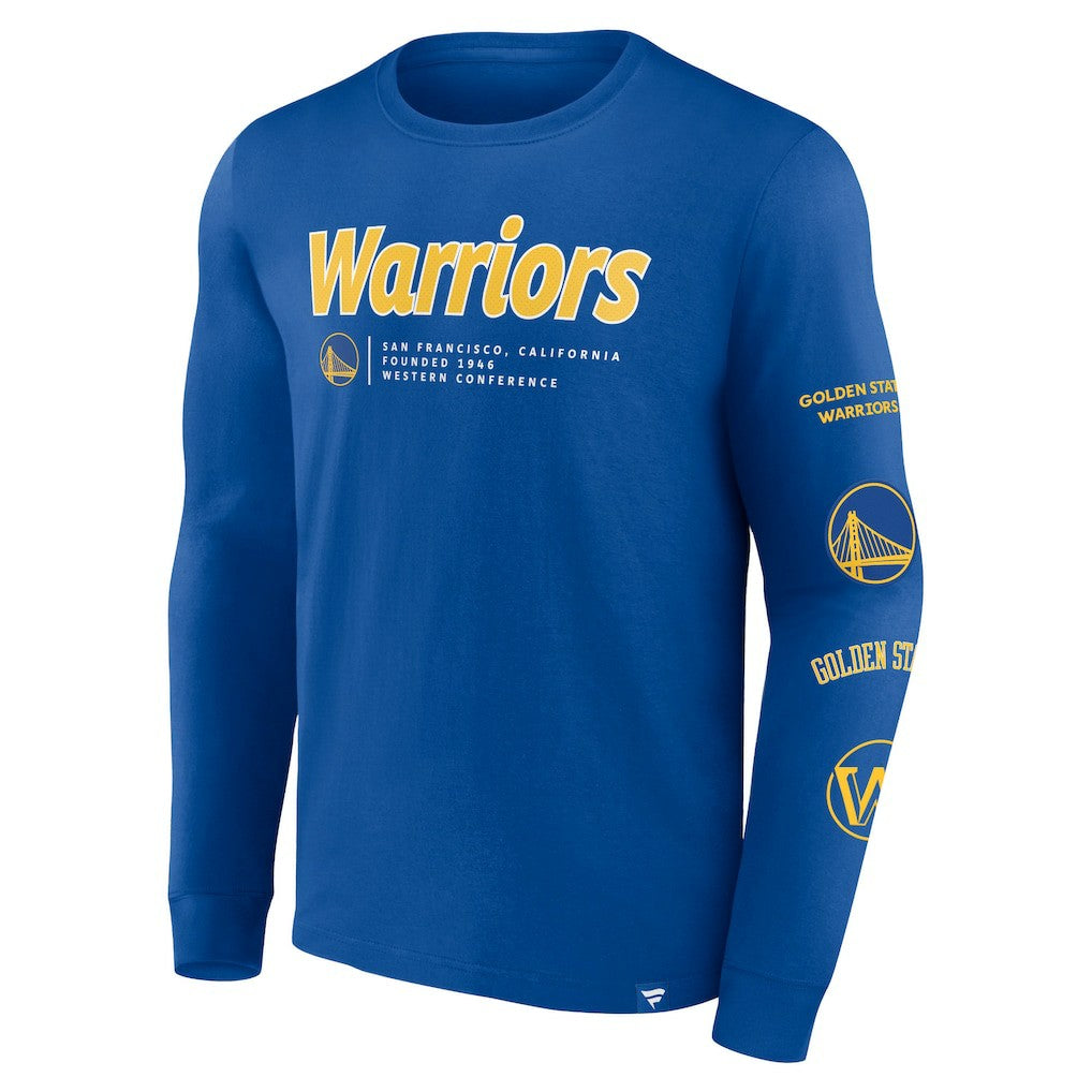 Golden State Warriors Baseline Long Sleeve T-Shirt sale - Royal outlet