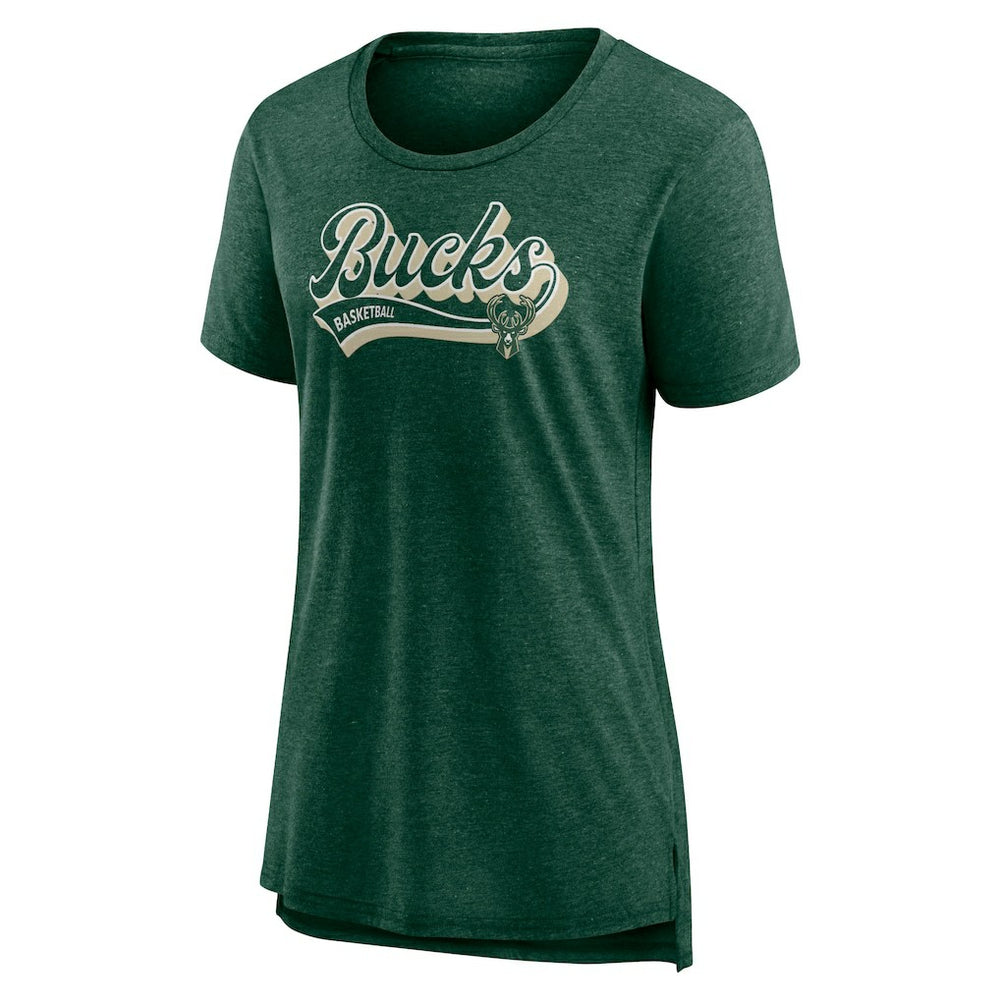 Milwaukee Bucks Women's League Leader Tri-Blend T-Shirt - Hunter Green online