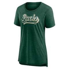 Milwaukee Bucks Women's League Leader Tri-Blend T-Shirt - Hunter Green online