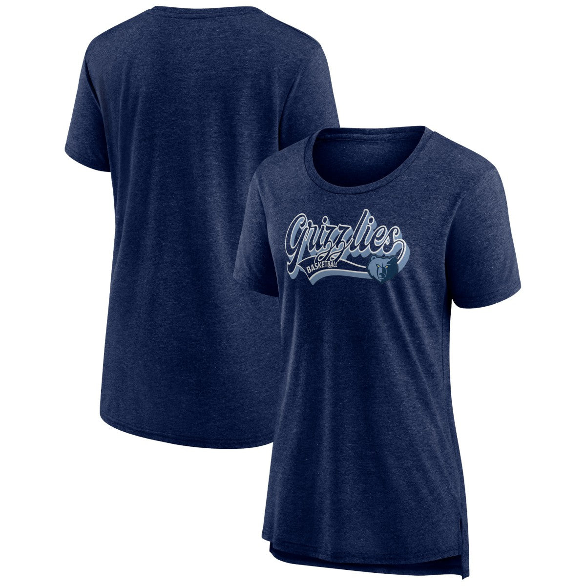 Memphis Grizzlies Women's League Leader Tri-Blend T-Shirt - Heather Navy for sale