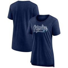 Memphis Grizzlies Women's League Leader Tri-Blend T-Shirt - Heather Navy for sale