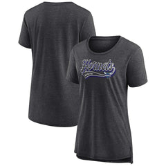 Charlotte Hornets Women's League Leader Tri-Blend T-Shirt - Heather Charcoal outlet