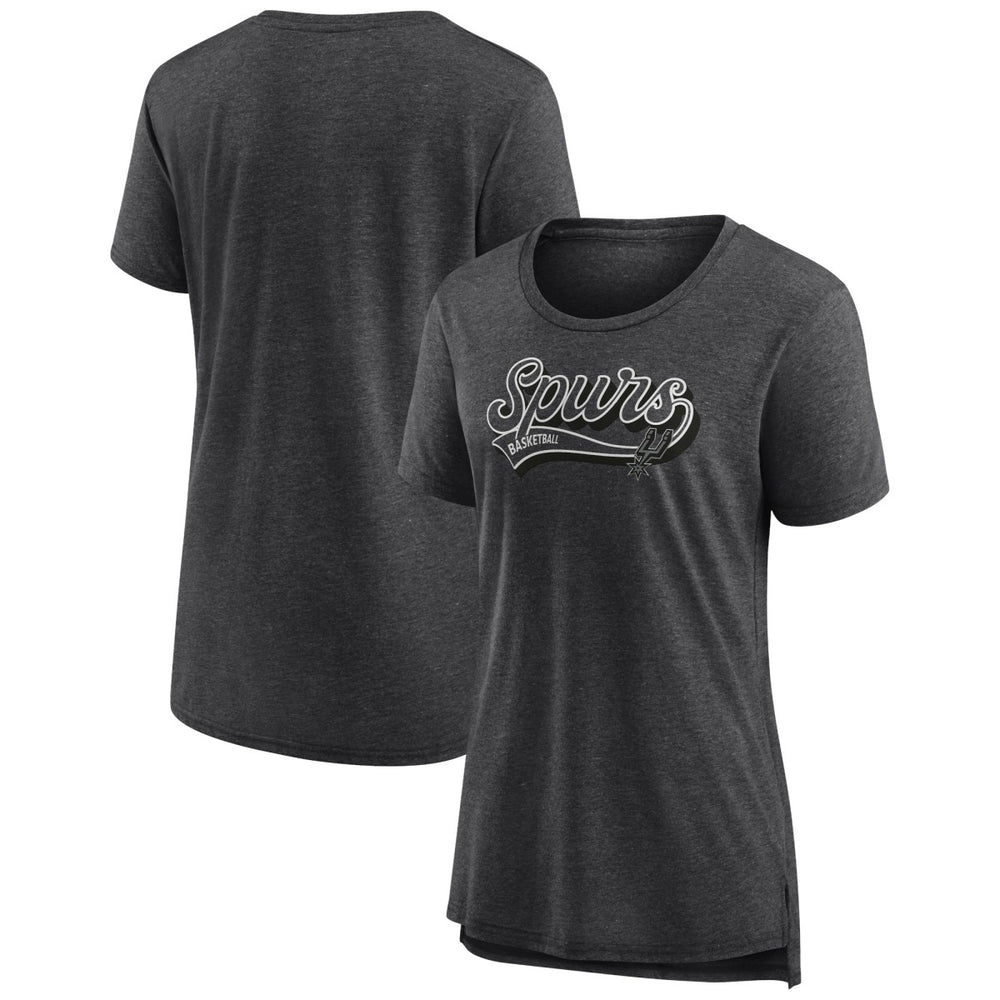 San Antonio Spurs Women's League Leader Tri-Blend T-Shirt - Heather Charcoal cheap