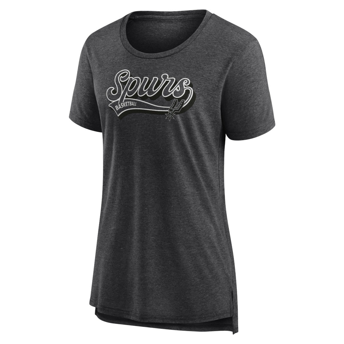 San Antonio Spurs Women's League Leader Tri-Blend T-Shirt - Heather Charcoal cheap