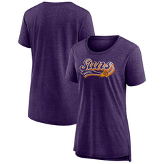 Phoenix Suns Women's League Leader Tri-Blend T-Shirt - Heather Purple discount