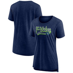 Minnesota Timberwolves Women's League Leader Tri-Blend T-Shirt - Heather Navy outlet