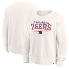 Philadelphia 76ers Women's Close the Game Pullover Sweatshirt - Cream on sale